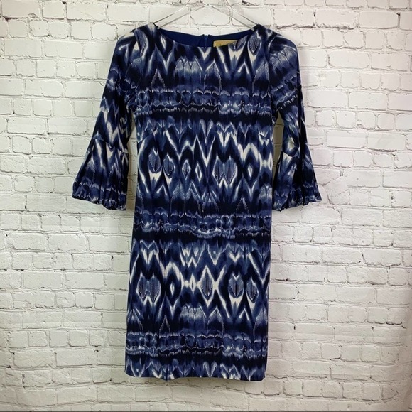 Nicole Miller Dresses & Skirts - NICOLE Miller Blue&Cream Dress Small